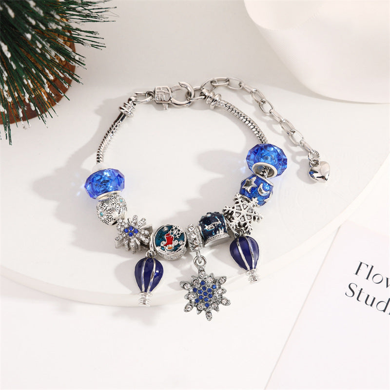 Cross-Border Christmas Gift Crystal Beaded Bracelet Pan's Girls' Jewelry Halloween DIY Kidsren's Snake Bone Bracelet