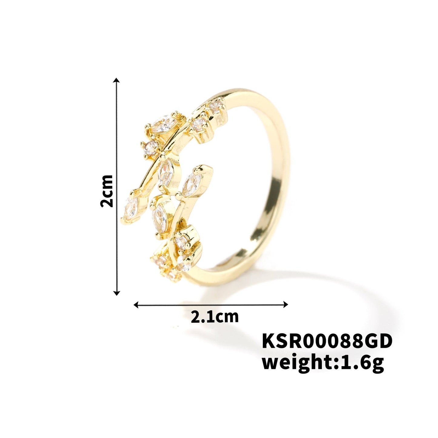 Womens Personality Leaf Ring