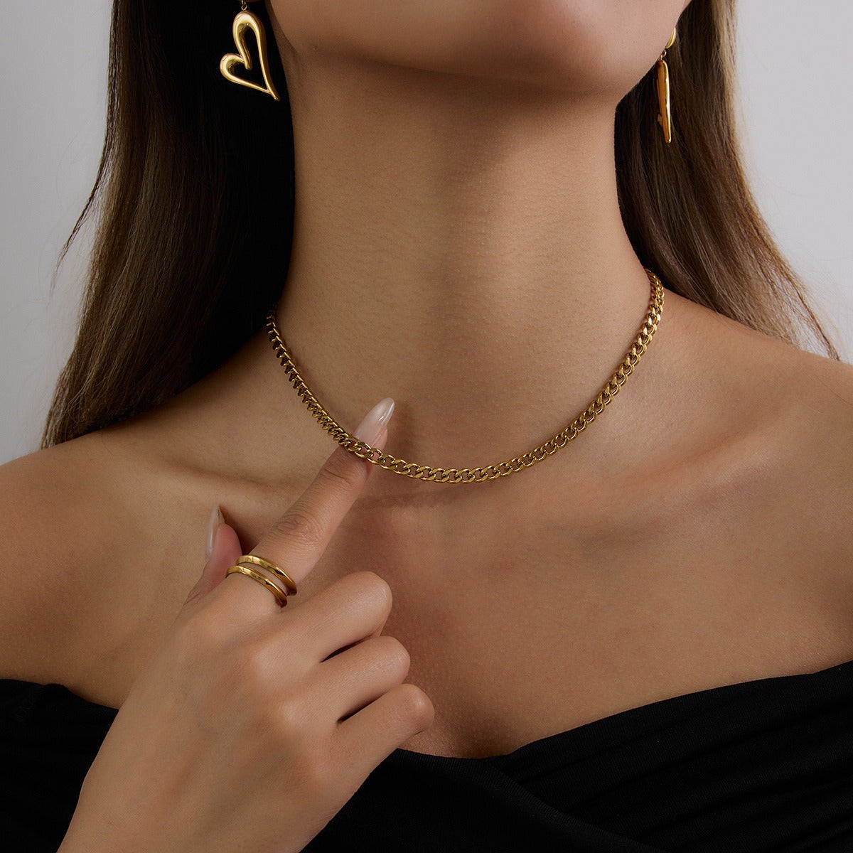 18K Gold Chain Design Exquisite Fashion Necklace