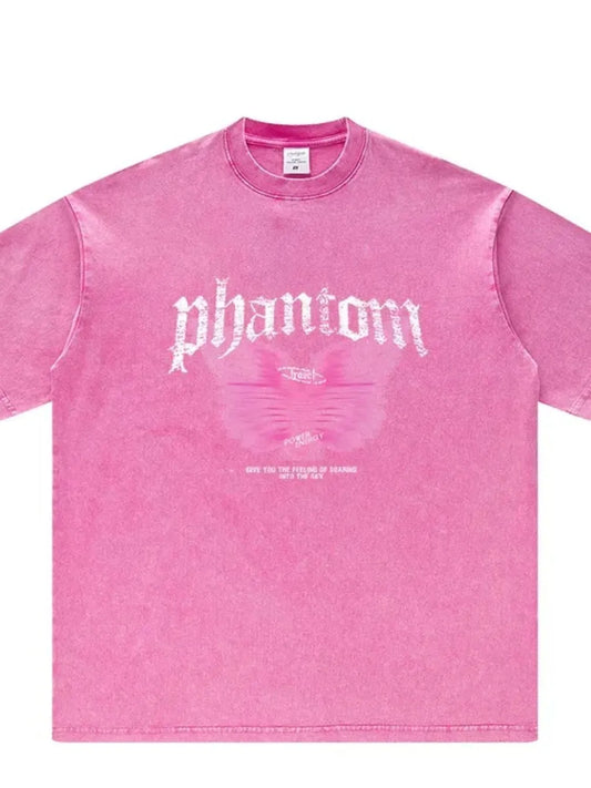 Letter Round Neck Short Sleeve T-Shirt
