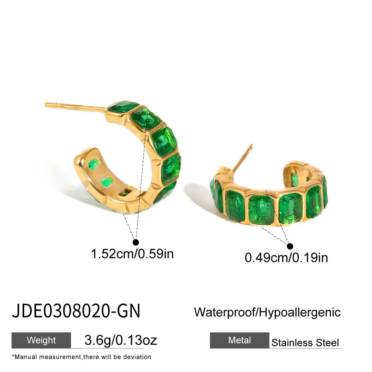Green Zircon Hoop Earring Collection