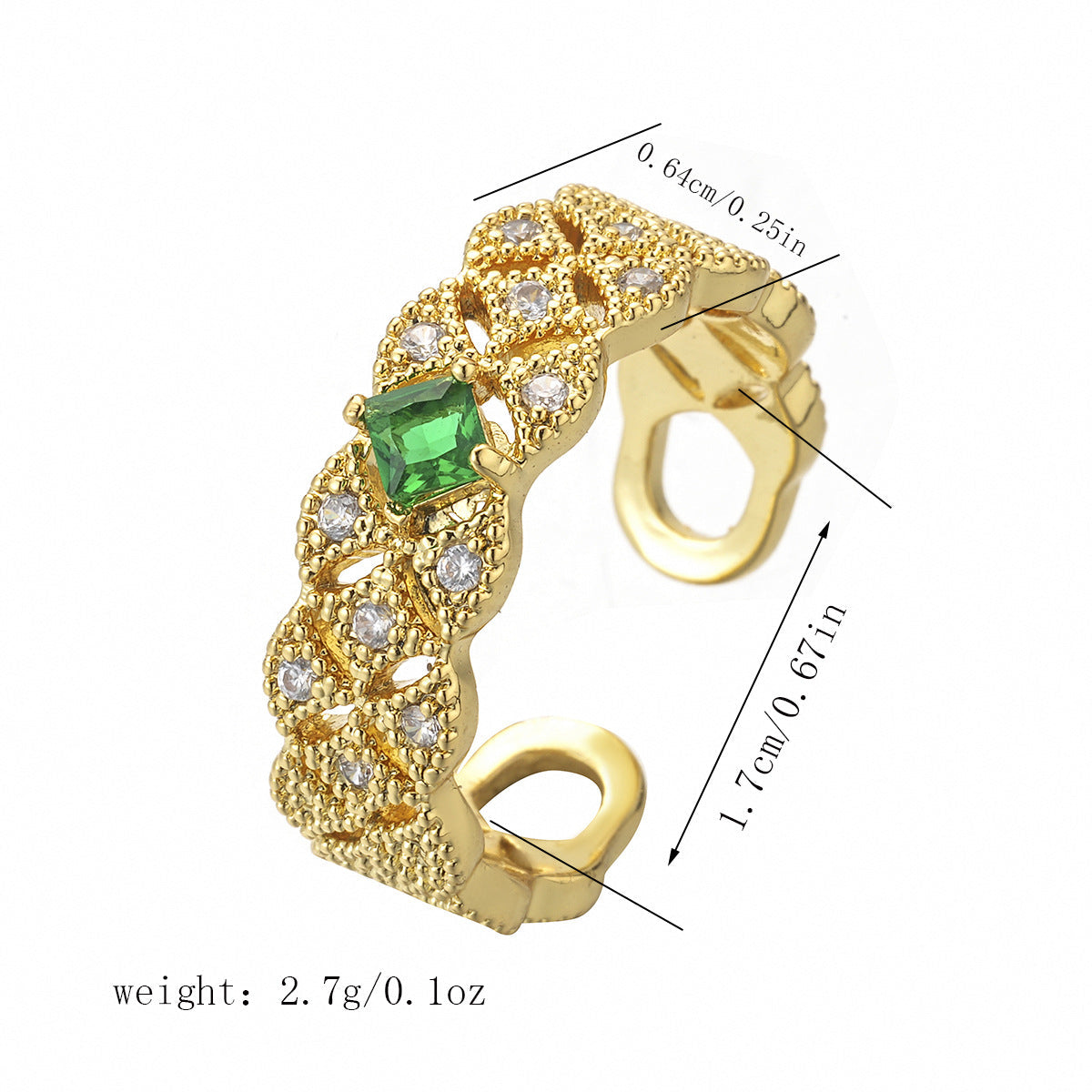 Colorful Zircon Cute Swan Ring