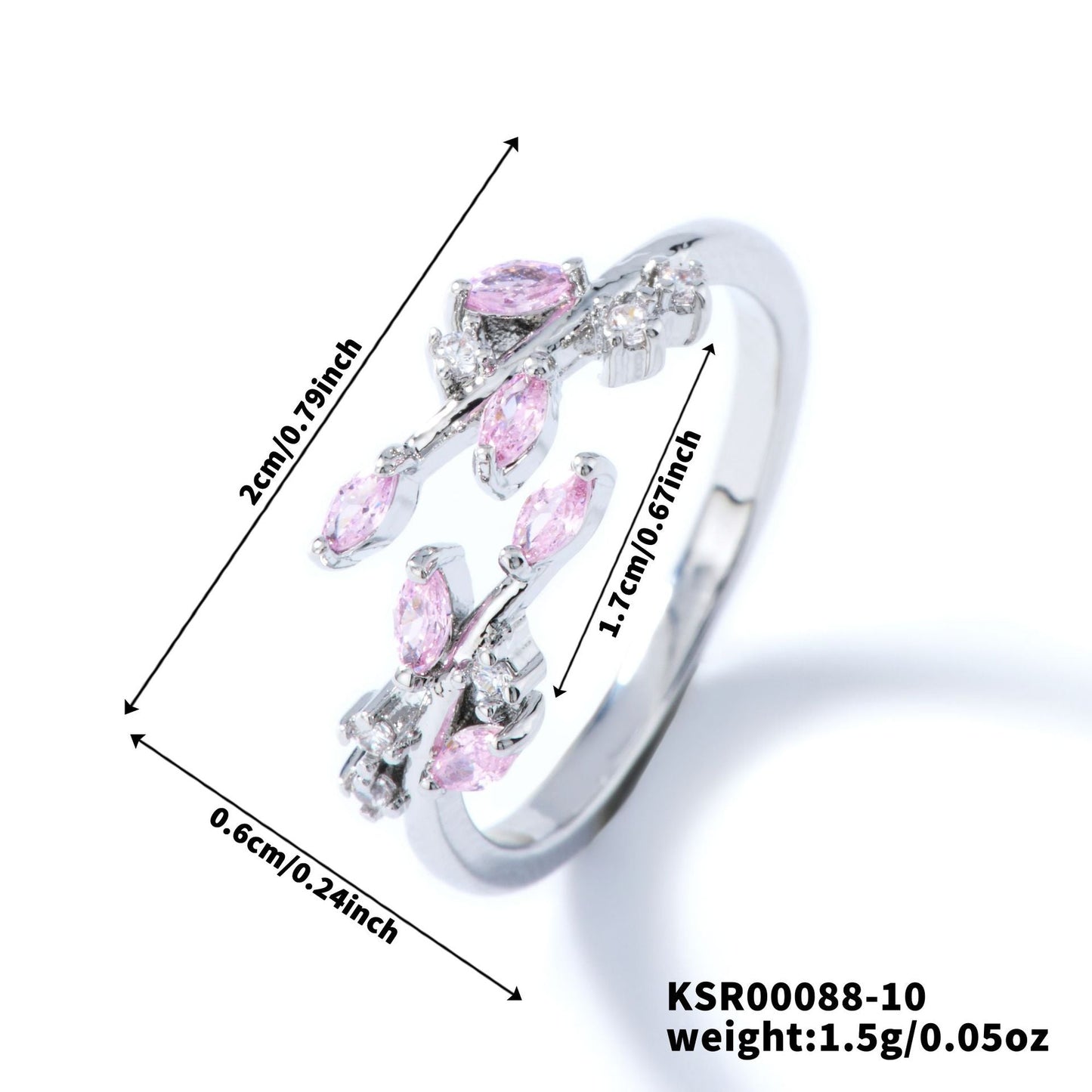 Womens Personality Leaf Ring