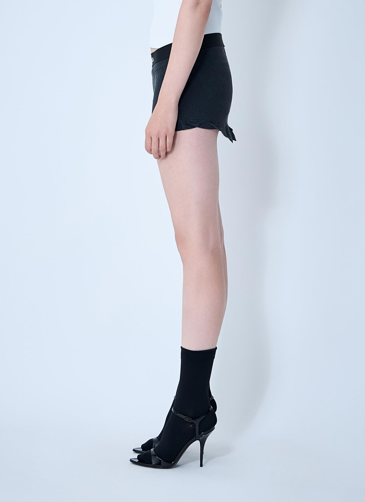 Balenciaga Women Cut-Off Brief Mini Skirt