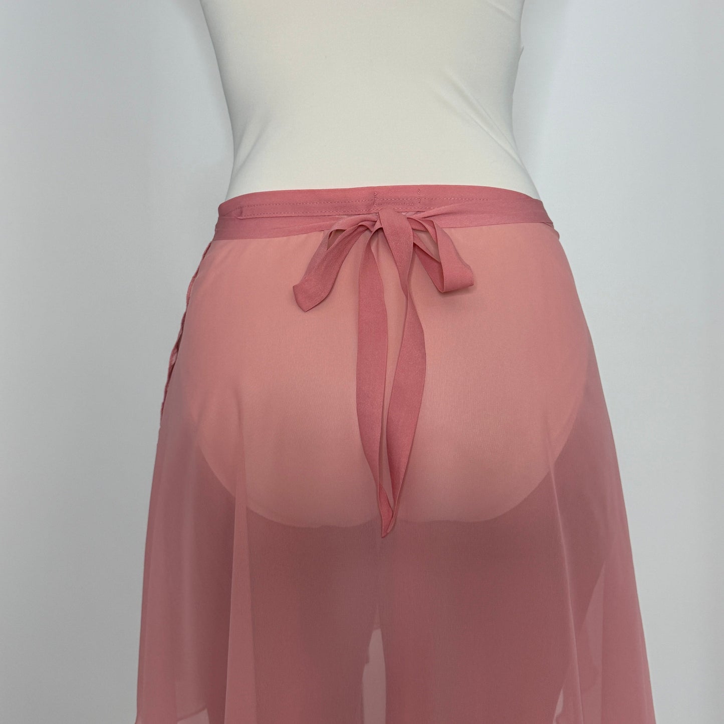 Chiffon Ballet Wrap Skirt - Womens Contemporary Dusty Rose Pink Skirt