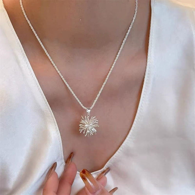 S925 Sterling Silver Pearl Necklace For Women Light Luxury And High-end