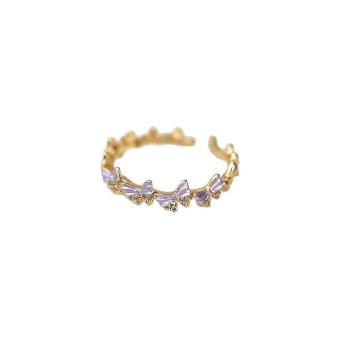 2026 New Luxury Fairy Butterfly Ring For Women, Korean Style Niche Unique Design Ring