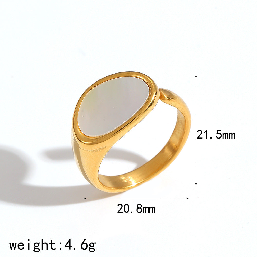 Fashionable And Elegant Cast Stainless Steel Ring For Women