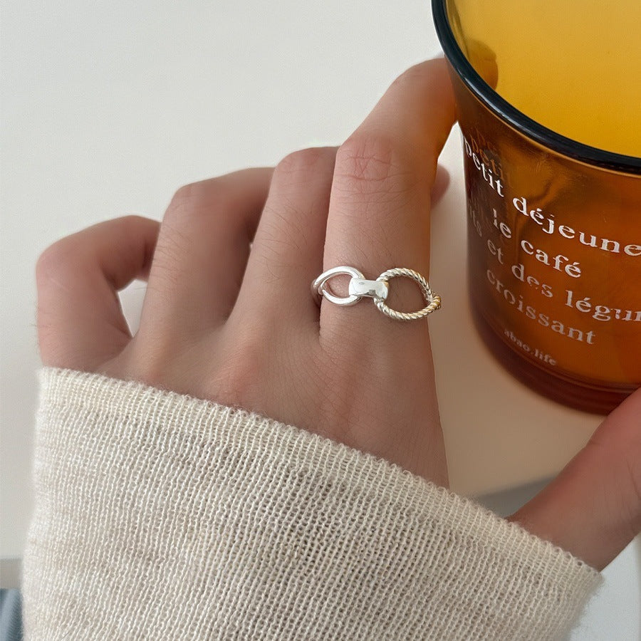 Minimalist S925 Sterling Silver Rings, Vintage High-End Women Finger Rings