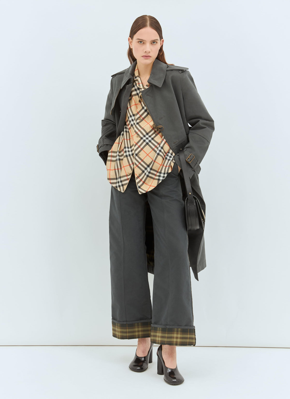 Burberry Women Check Silk Pyjama Shirt