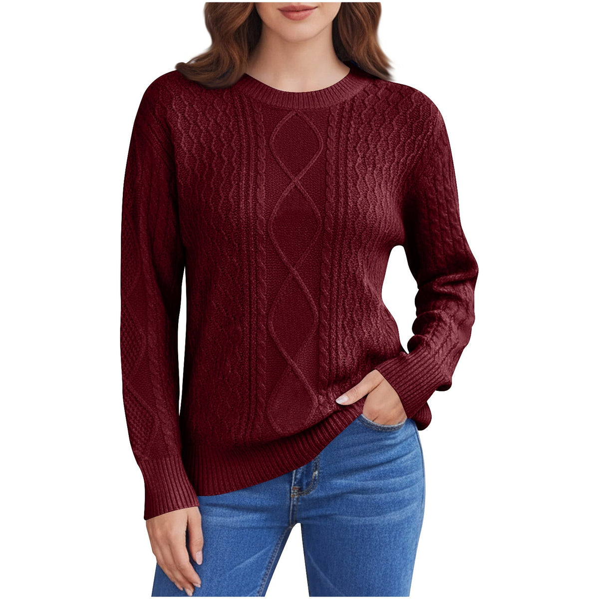 European And American Cross-Border Autumn And Winter New Loose Long-Sleeved Knitwears Retro Lazy Twisted Twist Knitwears Women's Pullover Knitwears