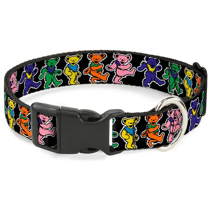 Grateful Dead Dancing Bears Dog Collar 1" inch Wide