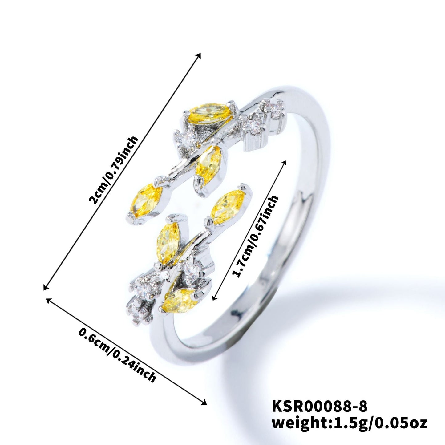 Womens Personality Leaf Ring