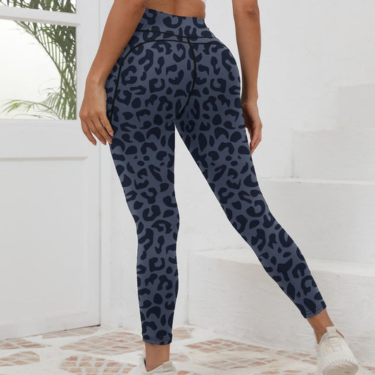 Leopard-print High-waisted Leggings For Women