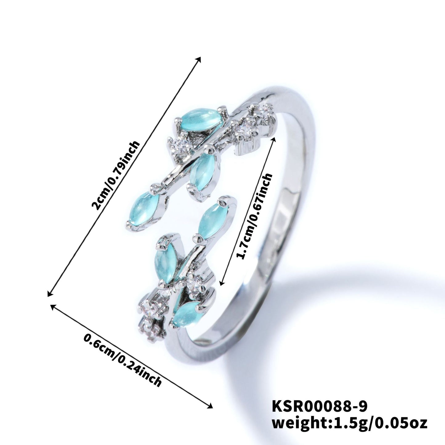 Womens Personality Leaf Ring