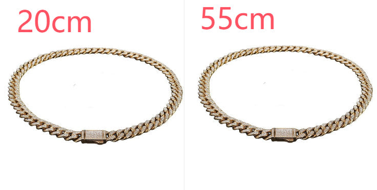 Stainless Steel Titanium Steel Cuban Chain Necklace Bracelet
