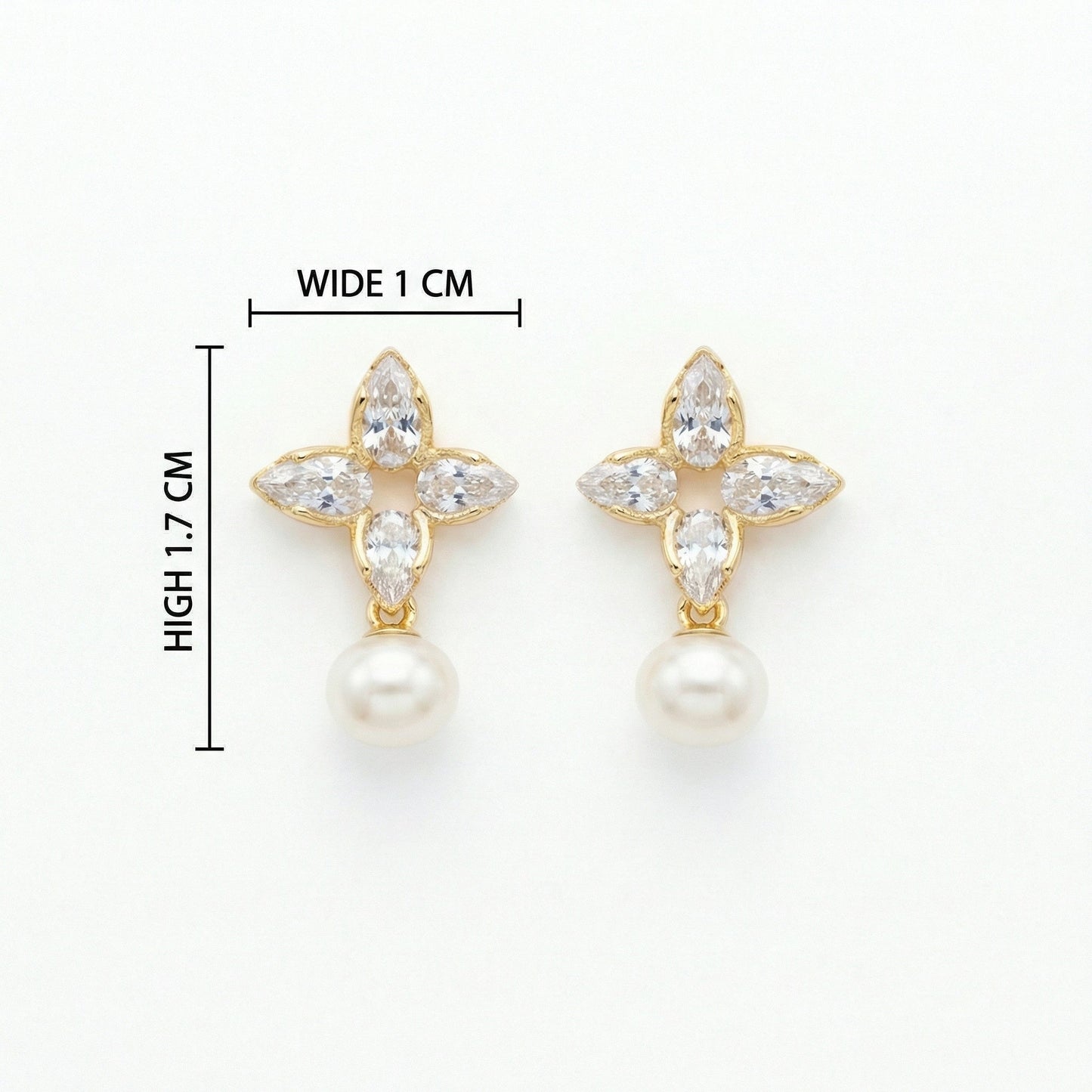 925 Sterling Silver Elegant Marquise Floral Drop Earrings with Radiant White Pearls