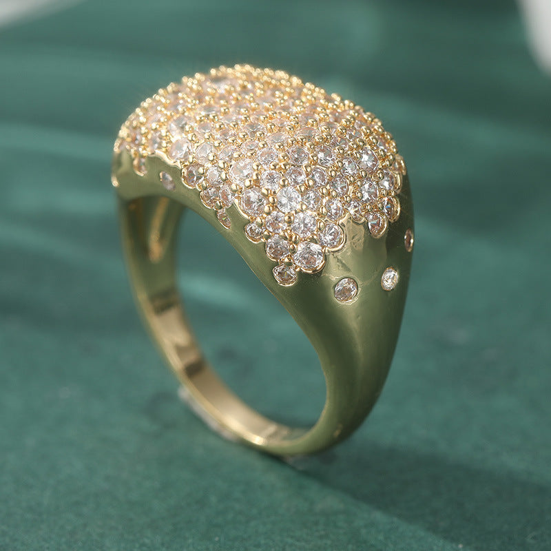 Synthetic Rainbow Zircon Ring Wedding Party
