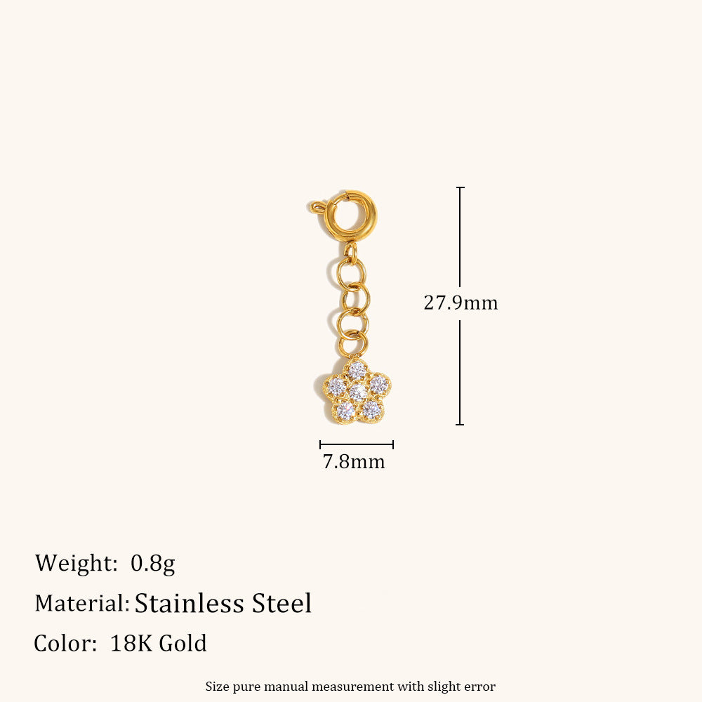 European And American Cross-border Spring-ring Pendant Stainless Steel Plated