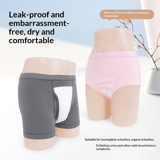 Breathable Washable Cotton Underwear For Mid- To Older-Aged Adults With Mild Incontinence