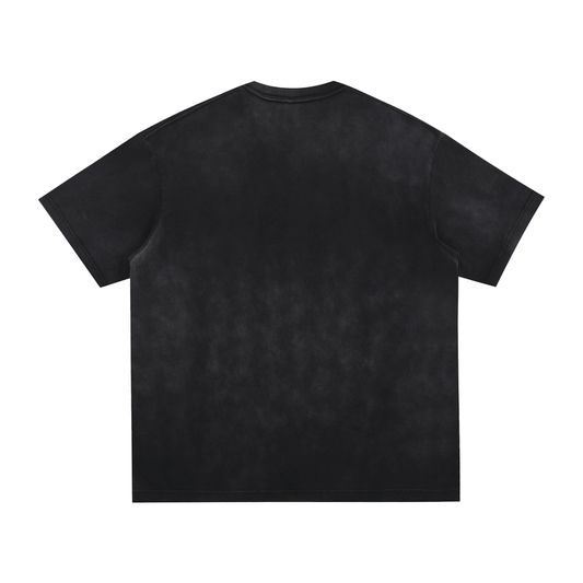 Cemetery Haunts Vintage Washed Hand-Frayed T-Shirt