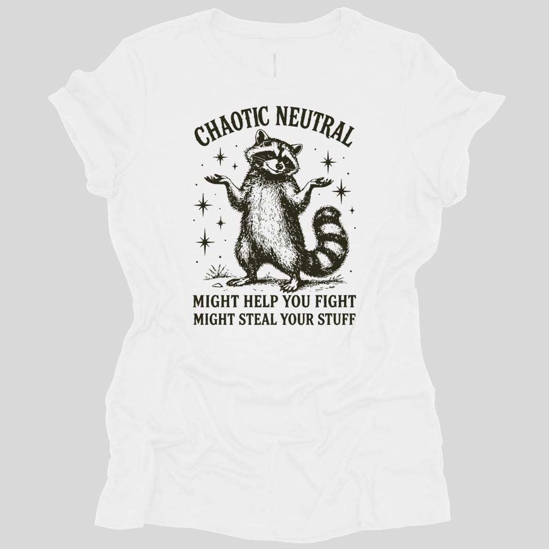 Chaotic Neutral Raccoon Women's T-shirt