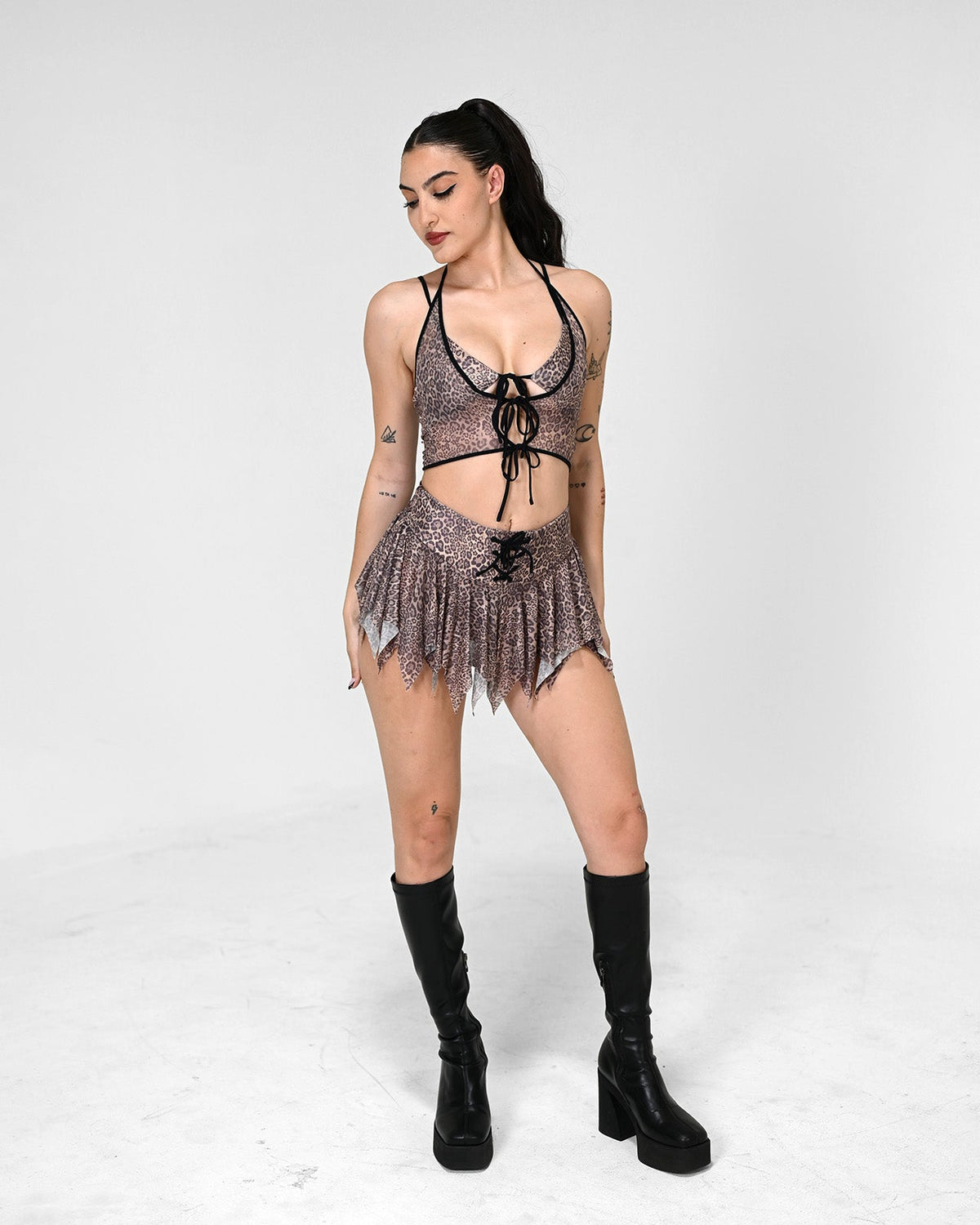 Leopard Luxe Mini Skirt