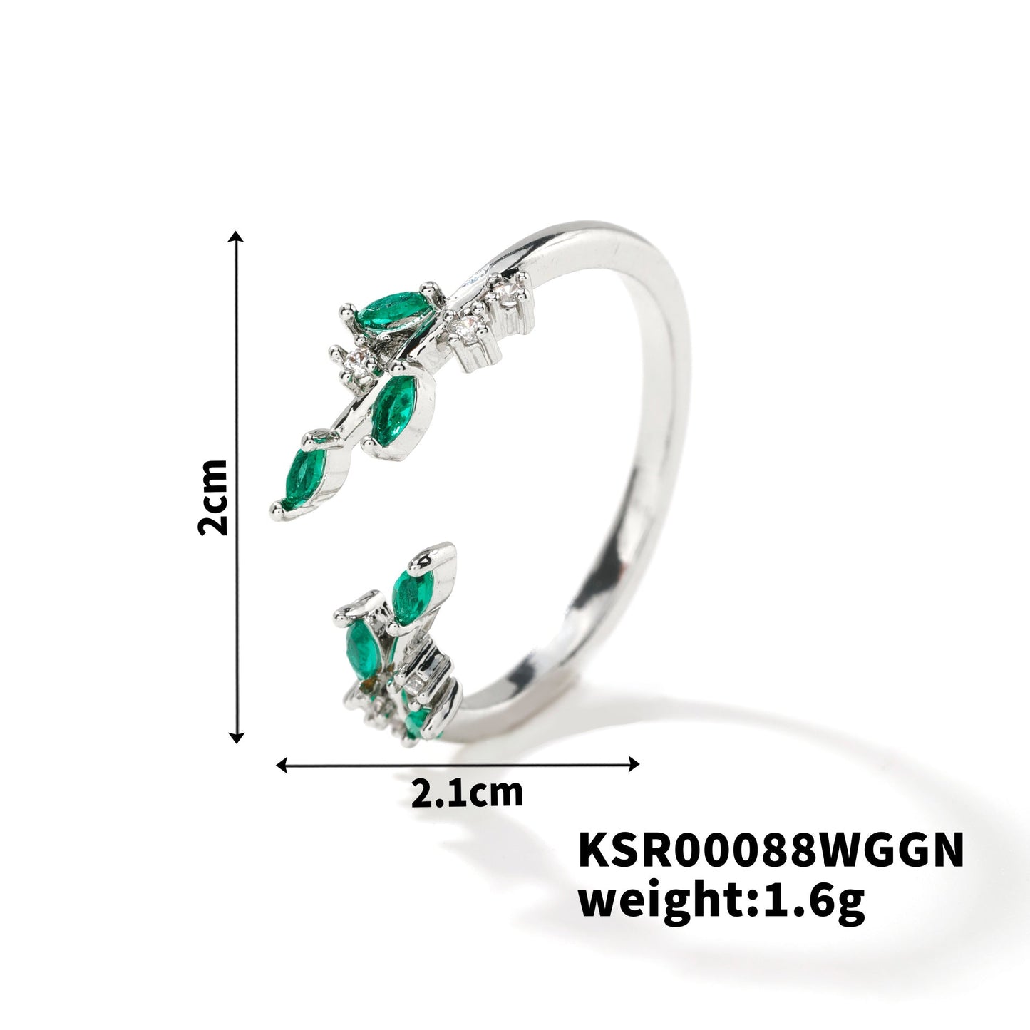 Womens Personality Leaf Ring
