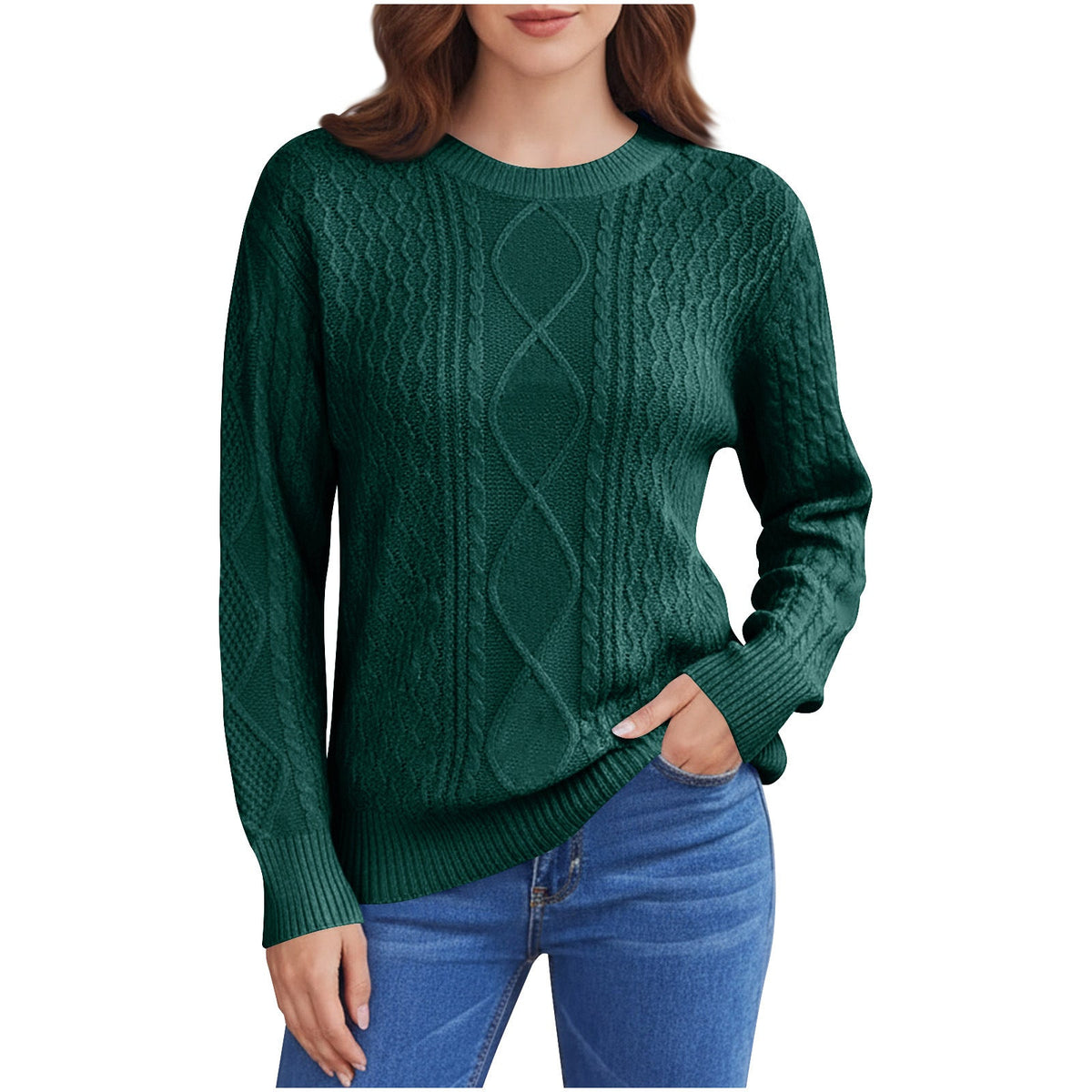 European And American Cross-Border Autumn And Winter New Loose Long-Sleeved Knitwears Retro Lazy Twisted Twist Knitwears Women's Pullover Knitwears