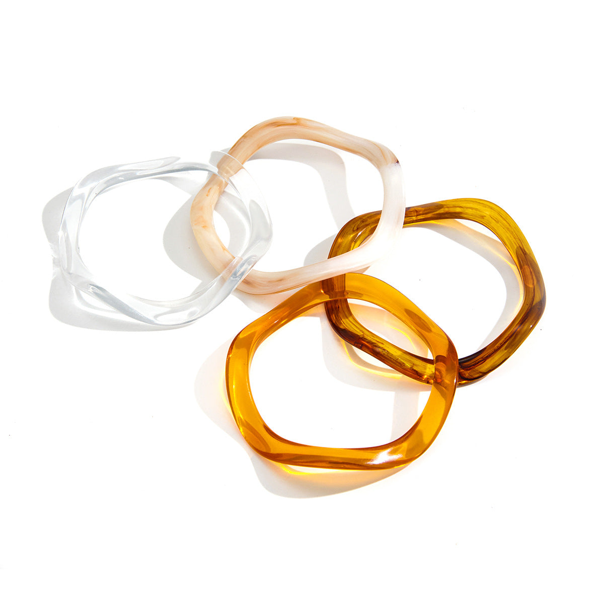 Acrylic Resin Wave Bracelet Collection