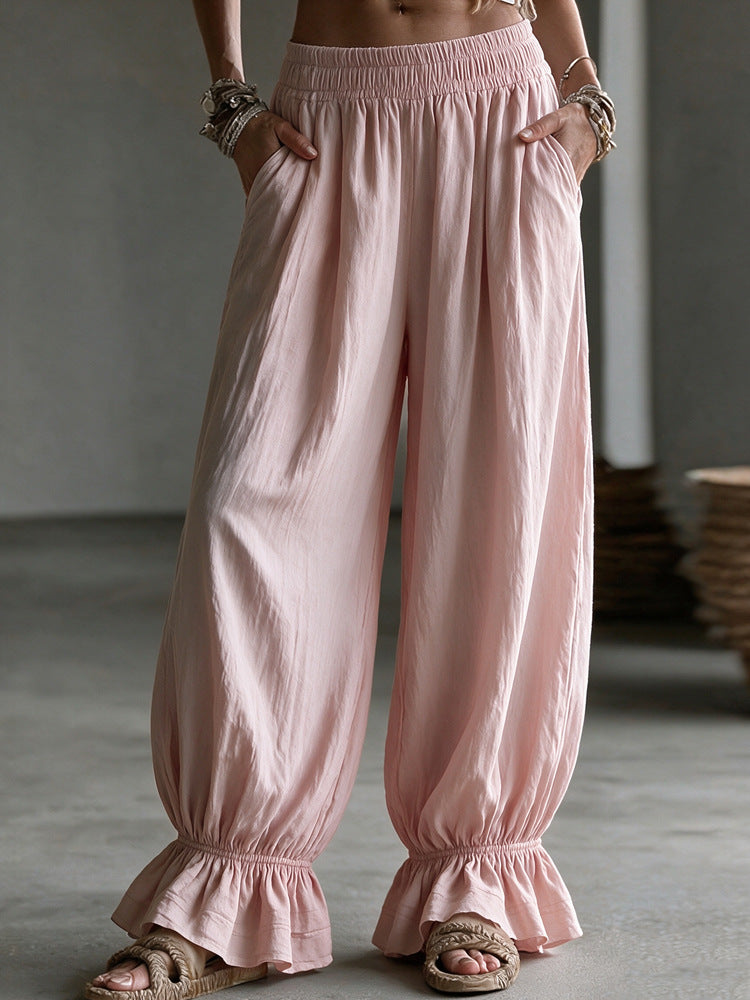 Women's Autumn Solid-Color Casual Pants