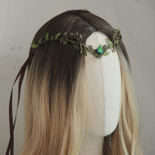 Leaf Water Drop Headband Female Elf Fairy Headdress