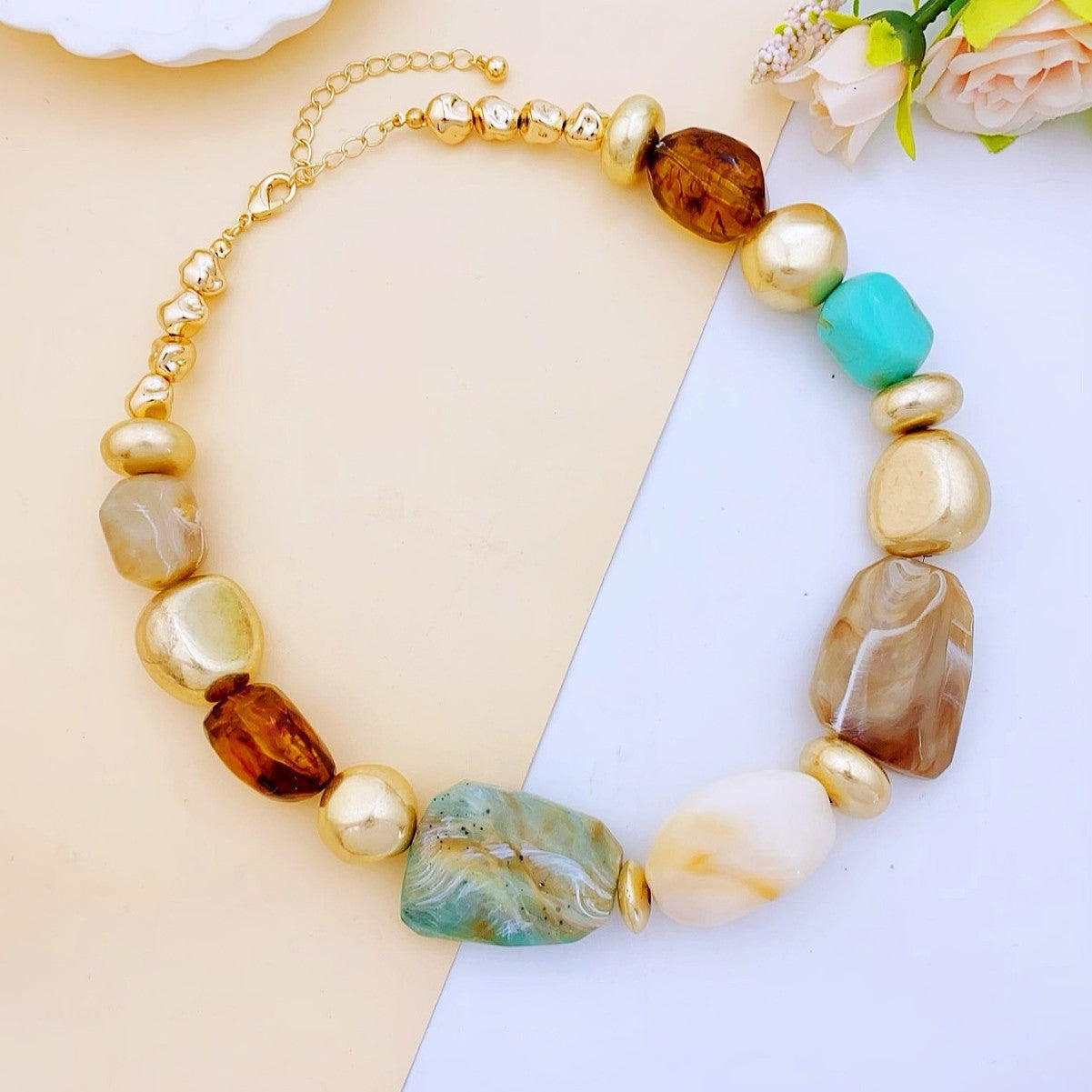 Irregular Acrylic Statement Necklace Collection