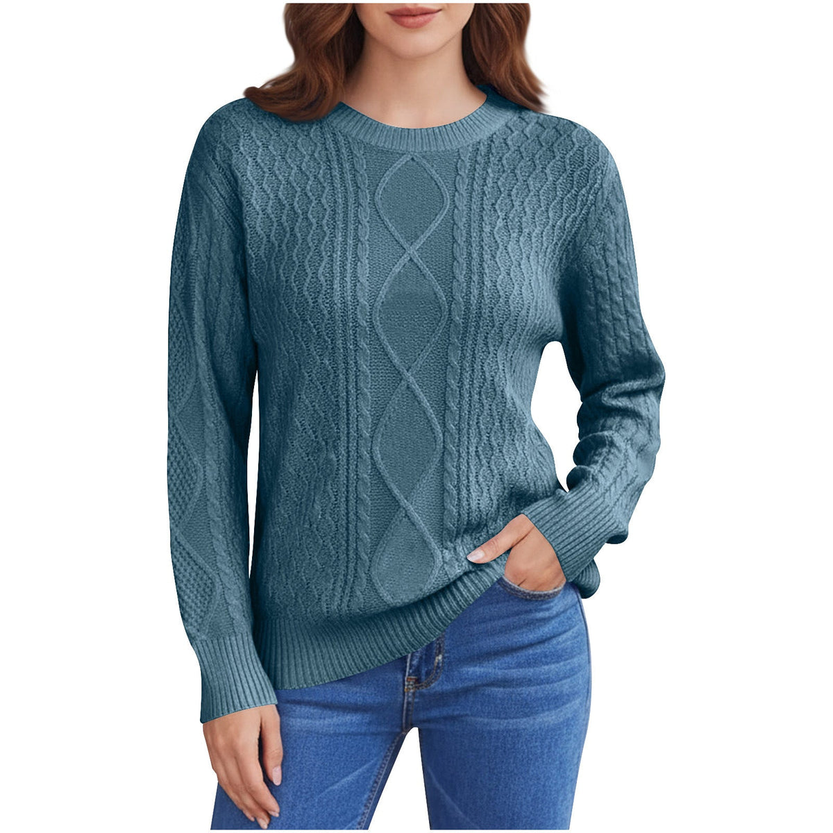European And American Cross-Border Autumn And Winter New Loose Long-Sleeved Knitwears Retro Lazy Twisted Twist Knitwears Women's Pullover Knitwears