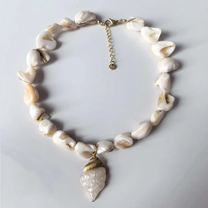 Stainless Steel Ocean-inspired Pendant Necklace