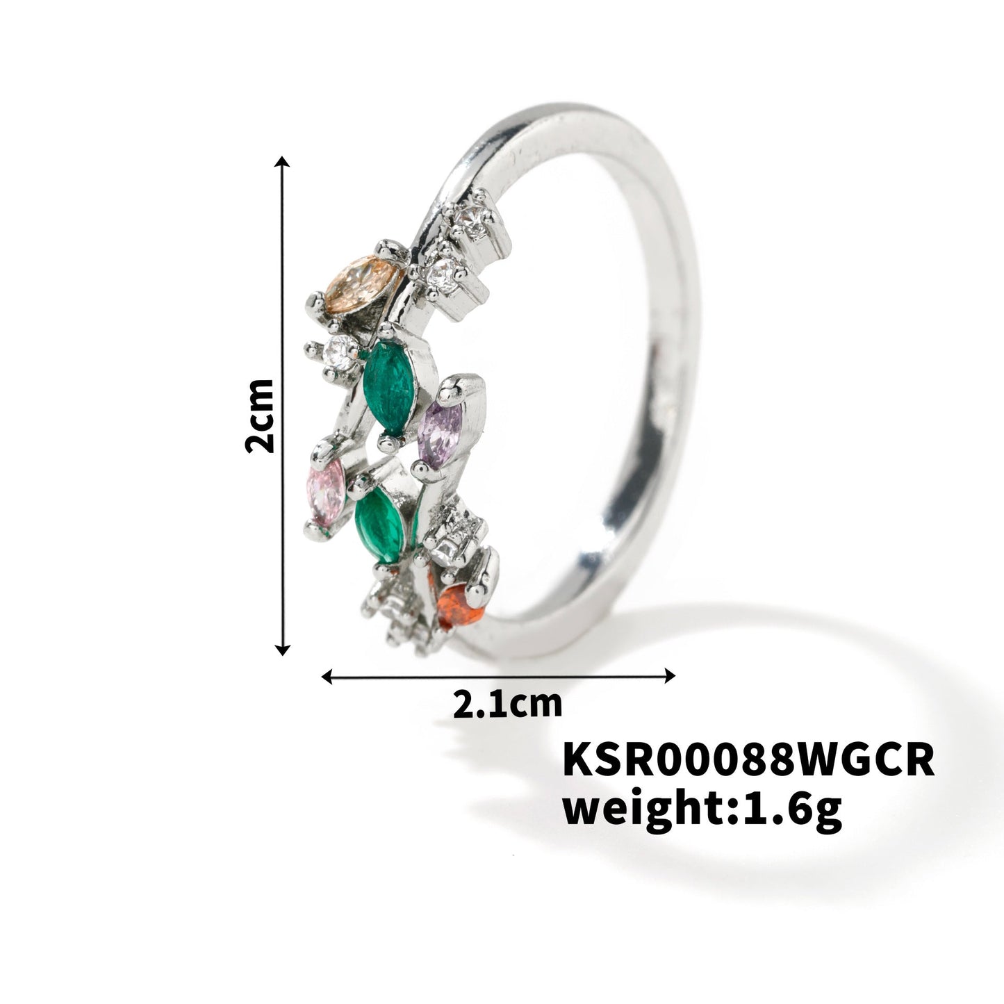 Womens Personality Leaf Ring