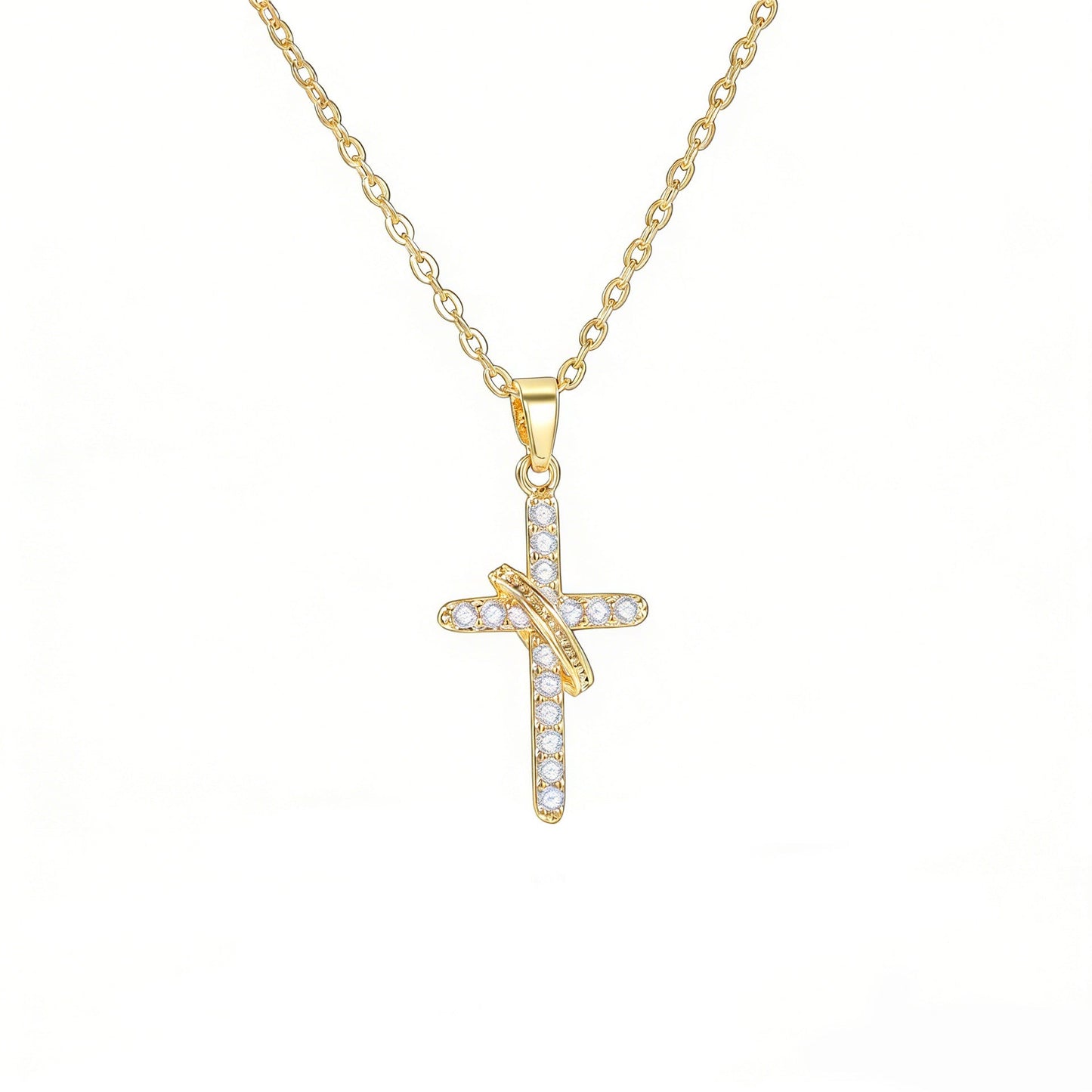 Simple Cross Pendant Necklace For Women