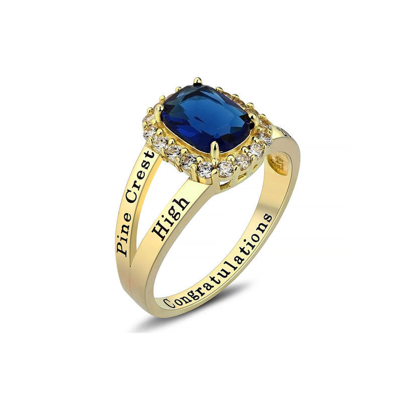 925 Sterling Silver Commemorative Gift Zircon Ring
