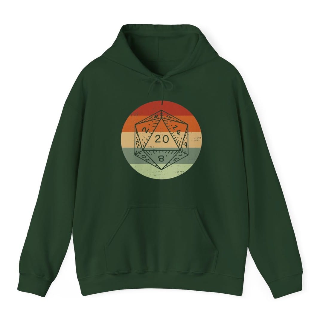 D&D D20 Retro Sunset Hoodie