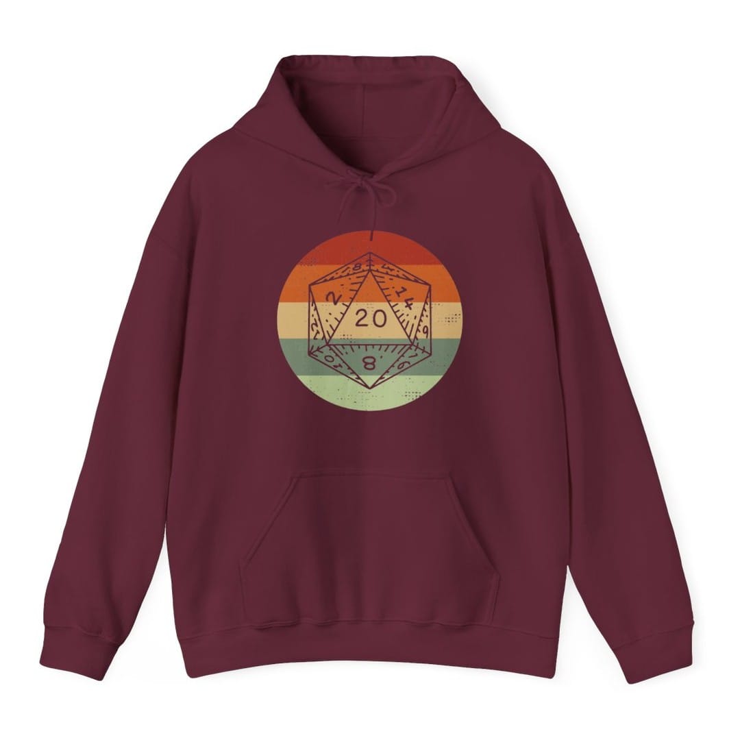 D&D D20 Retro Sunset Hoodie