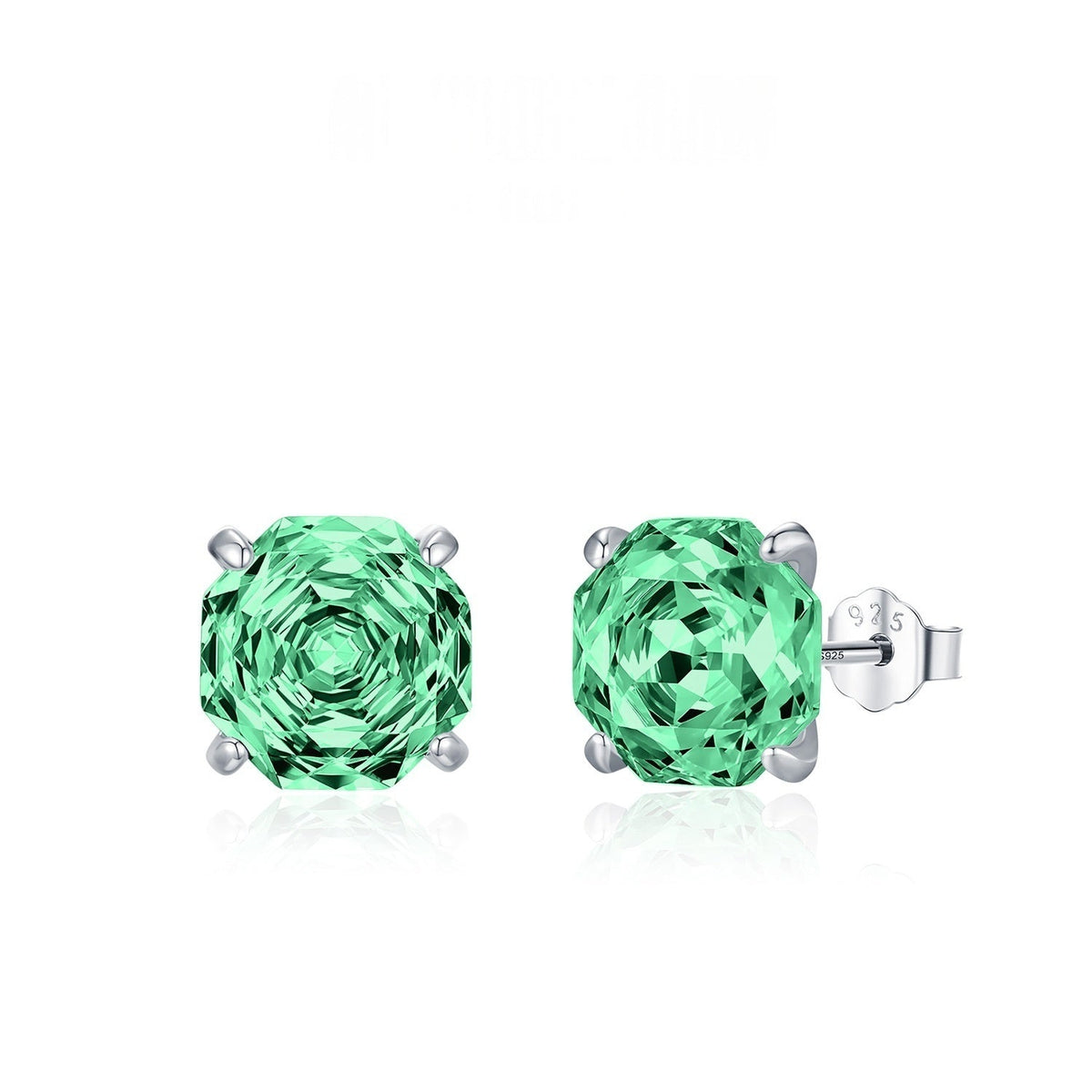 Basic Rose-cut Sparkling Diamond Stud Earrings Unisex Accessory