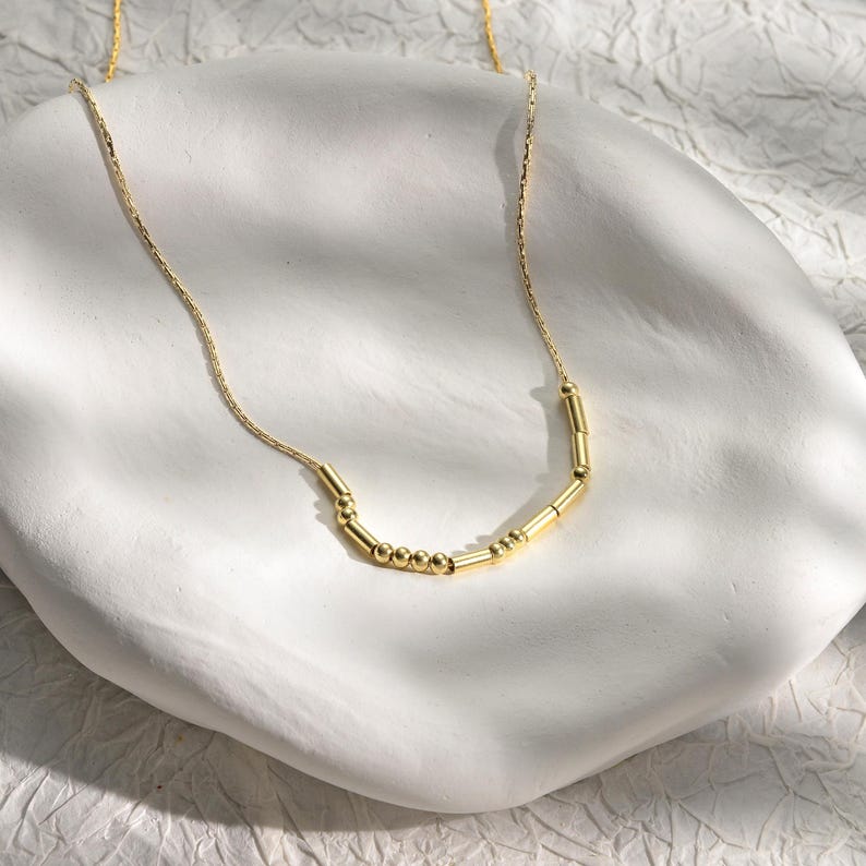Morse Code Custom Name Necklace