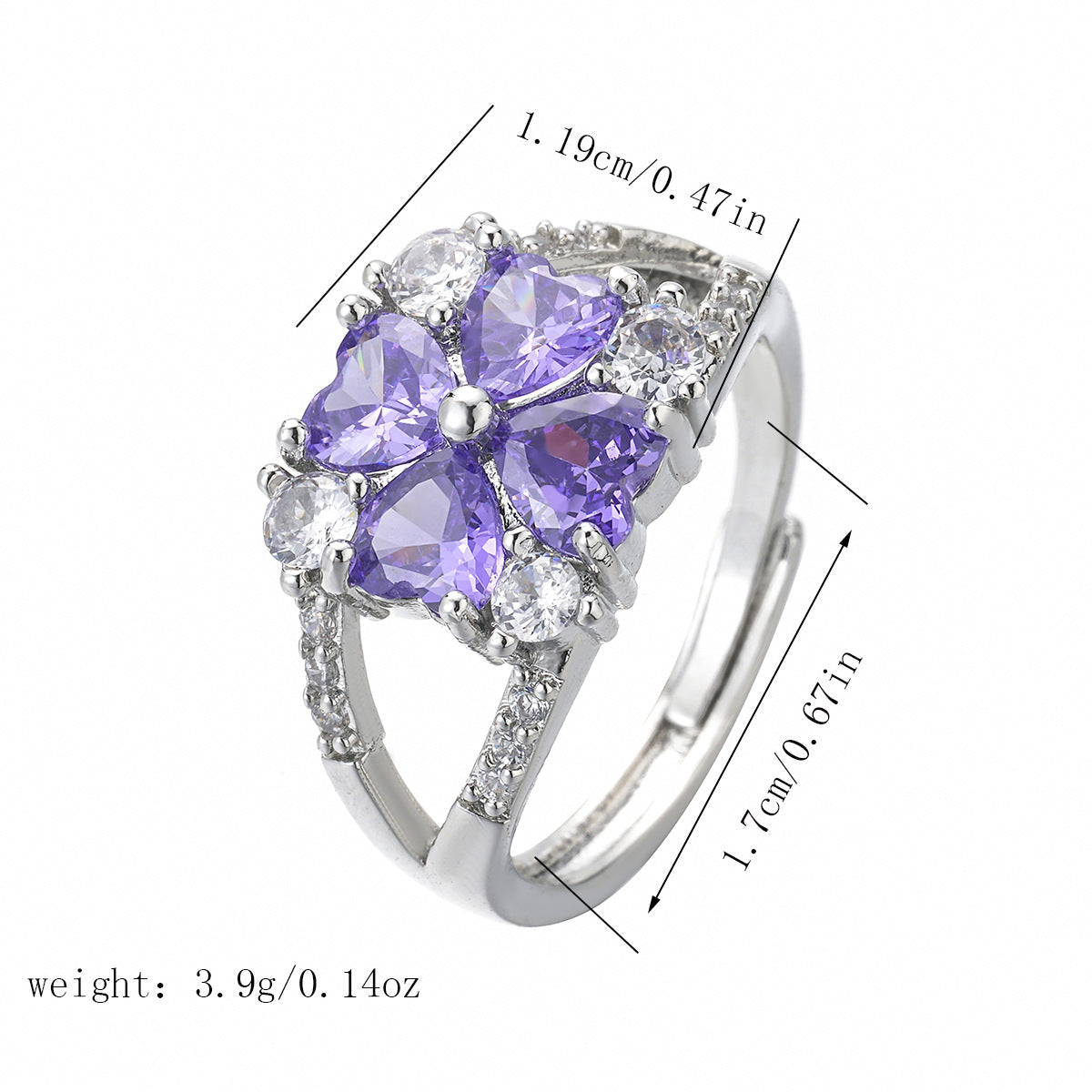 Colorful Zircon Cute Swan Ring