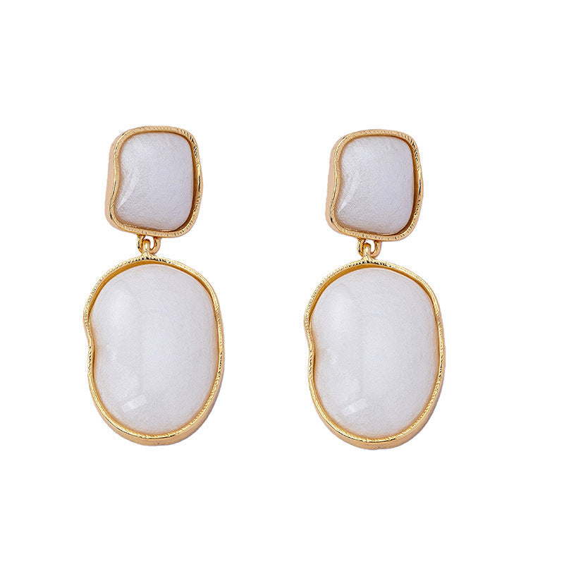Geometric Resin Drop Earrings Collection