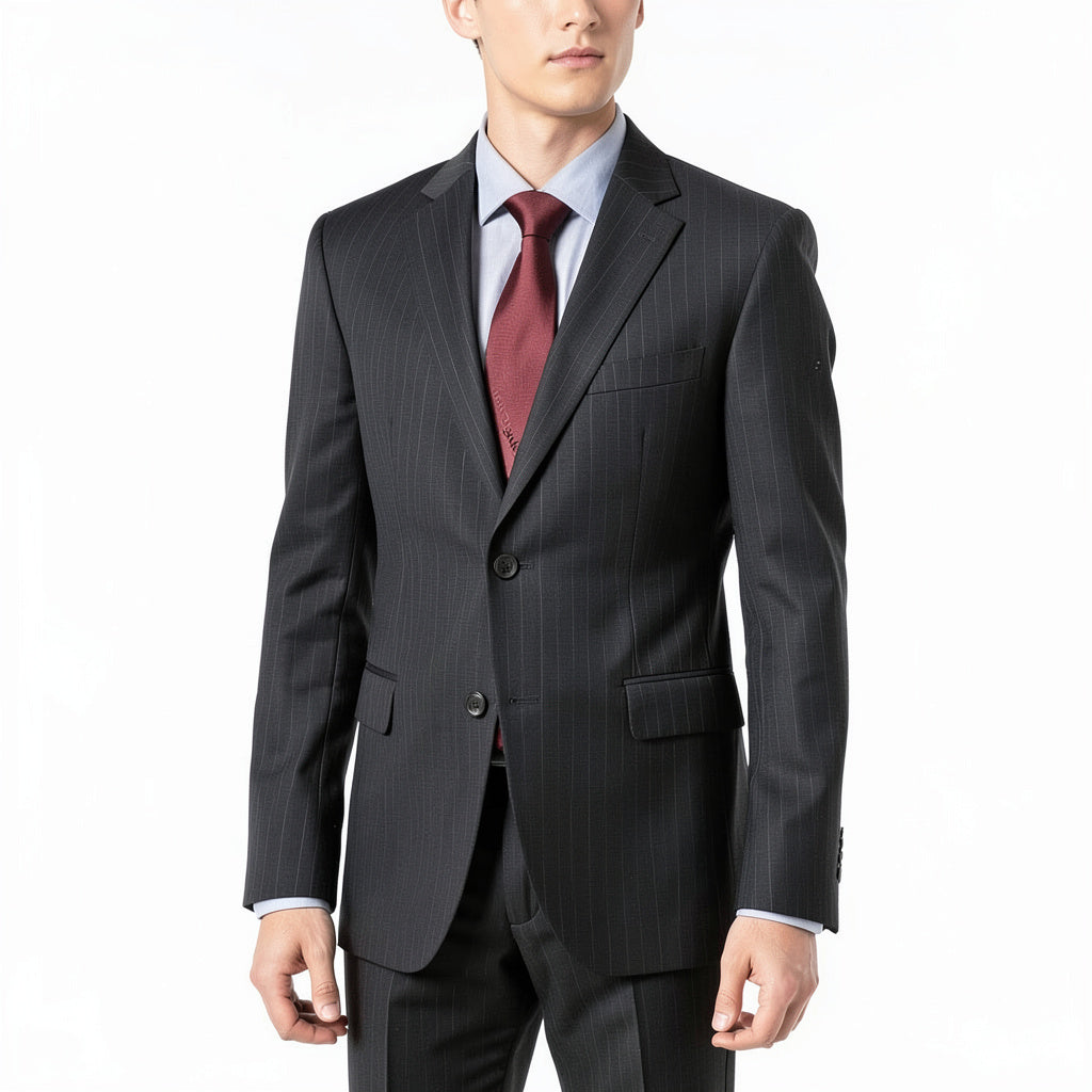 Tommy Hilfiger Mens Modern-Fit THFlex Stretch Pinstripe Suit Jacket, Long, 48