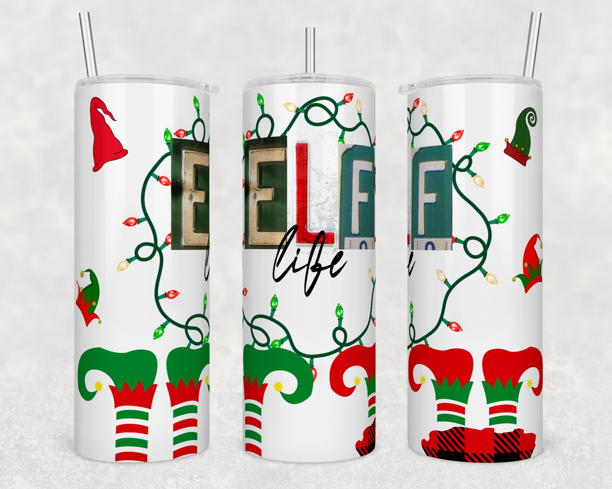 Elf Life - Christmas 20oz Skinny Tumbler