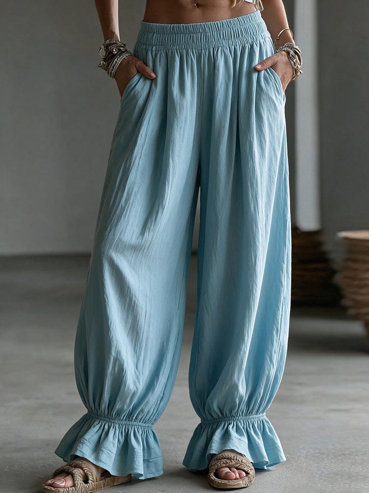 Women's Autumn Solid-Color Casual Pants