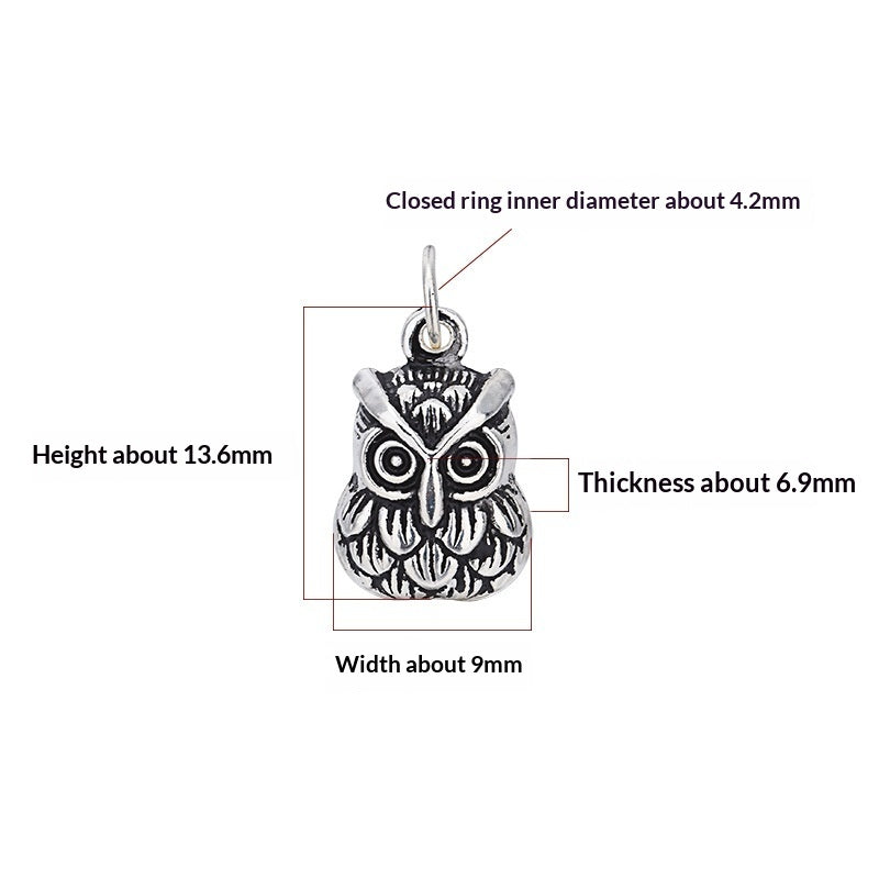 Sterling Silver Jewelry Pendant Cute Owl Pendant