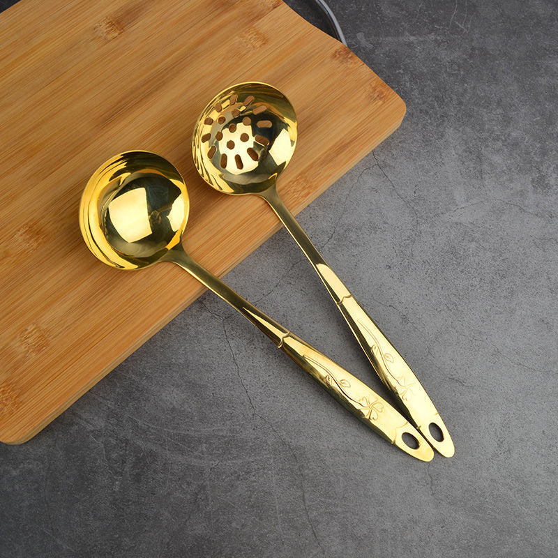 Copper Spoon Kitchen Utensils Set Copper Spatula Copper Soup Spoon Copper Colander Copper Frying Spatula Full Set