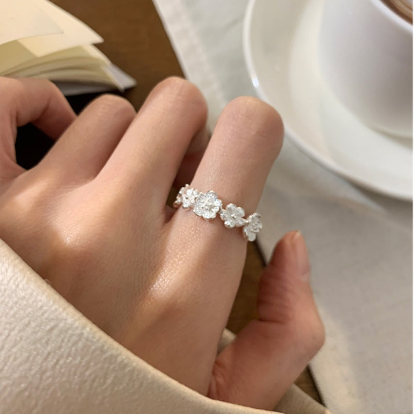 Women S925 Sterling Silver Ring, Minimalist High-End Non-Tarnish Vintage Jewelry